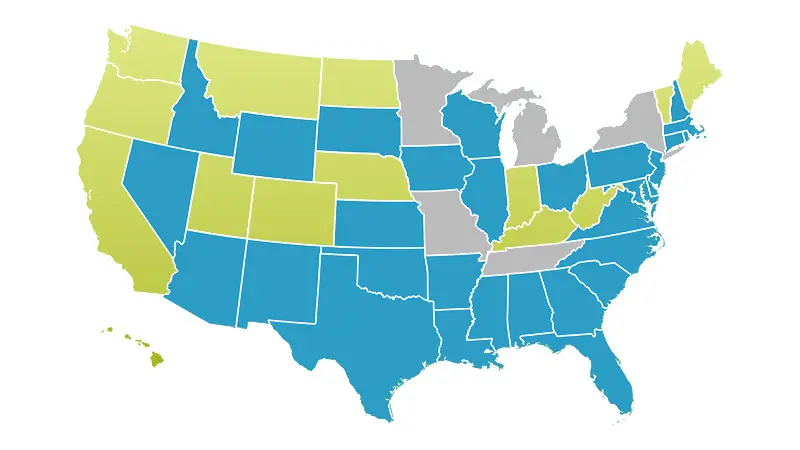 US Pro Hemp States Map